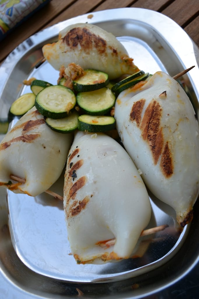 Sepiatuben mit Chorizofüllung